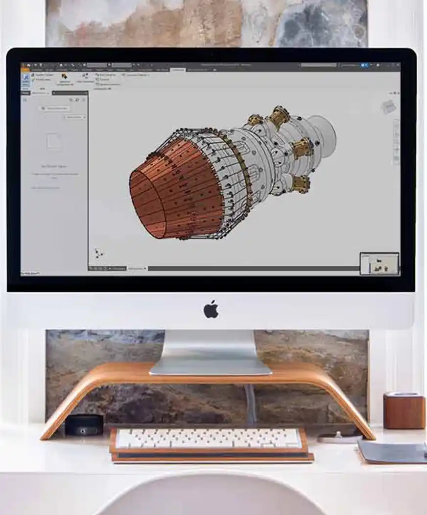 Büro mit Computer auf dem Inventor läuft für eine Inventor Schulung bei eduCADion GmbH
