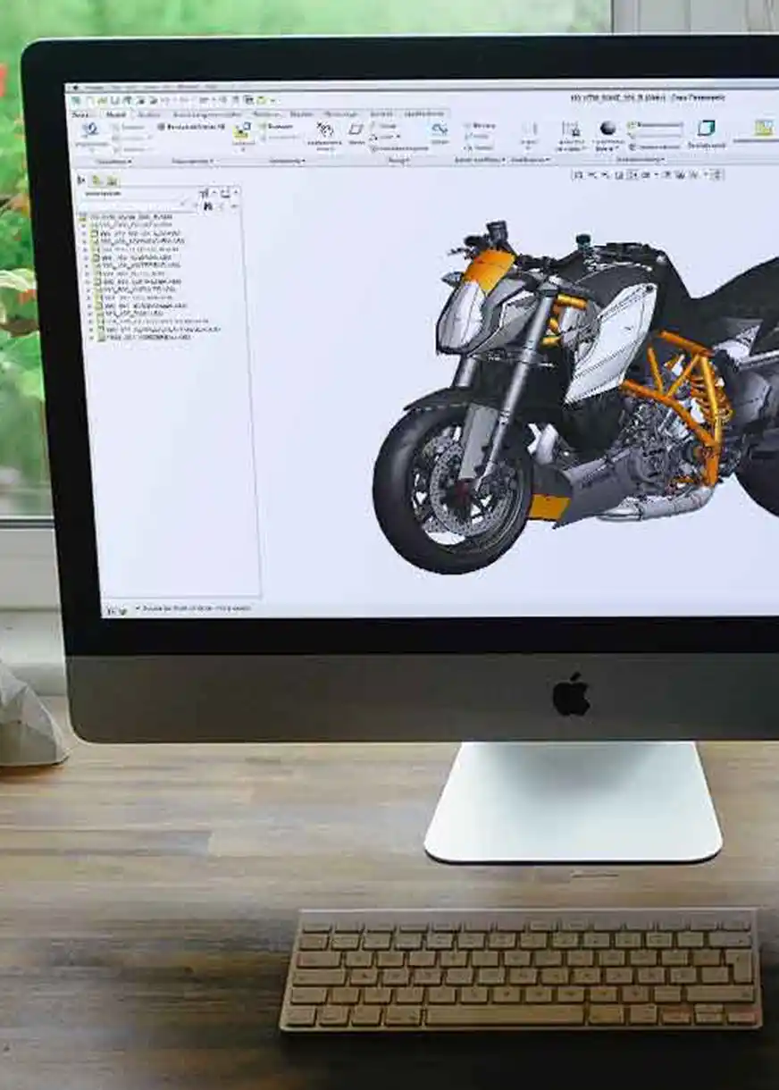 Büro mit PC auf dem Pro/ENGINEER läuft